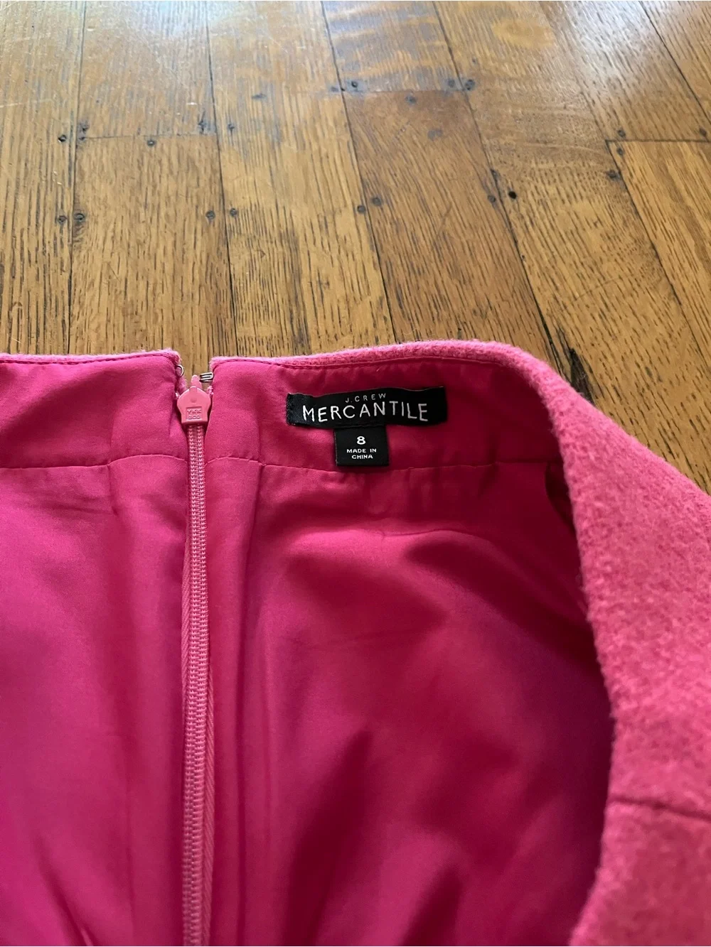 J. Crew Hot Pink Wool Blend Pencil Skirt